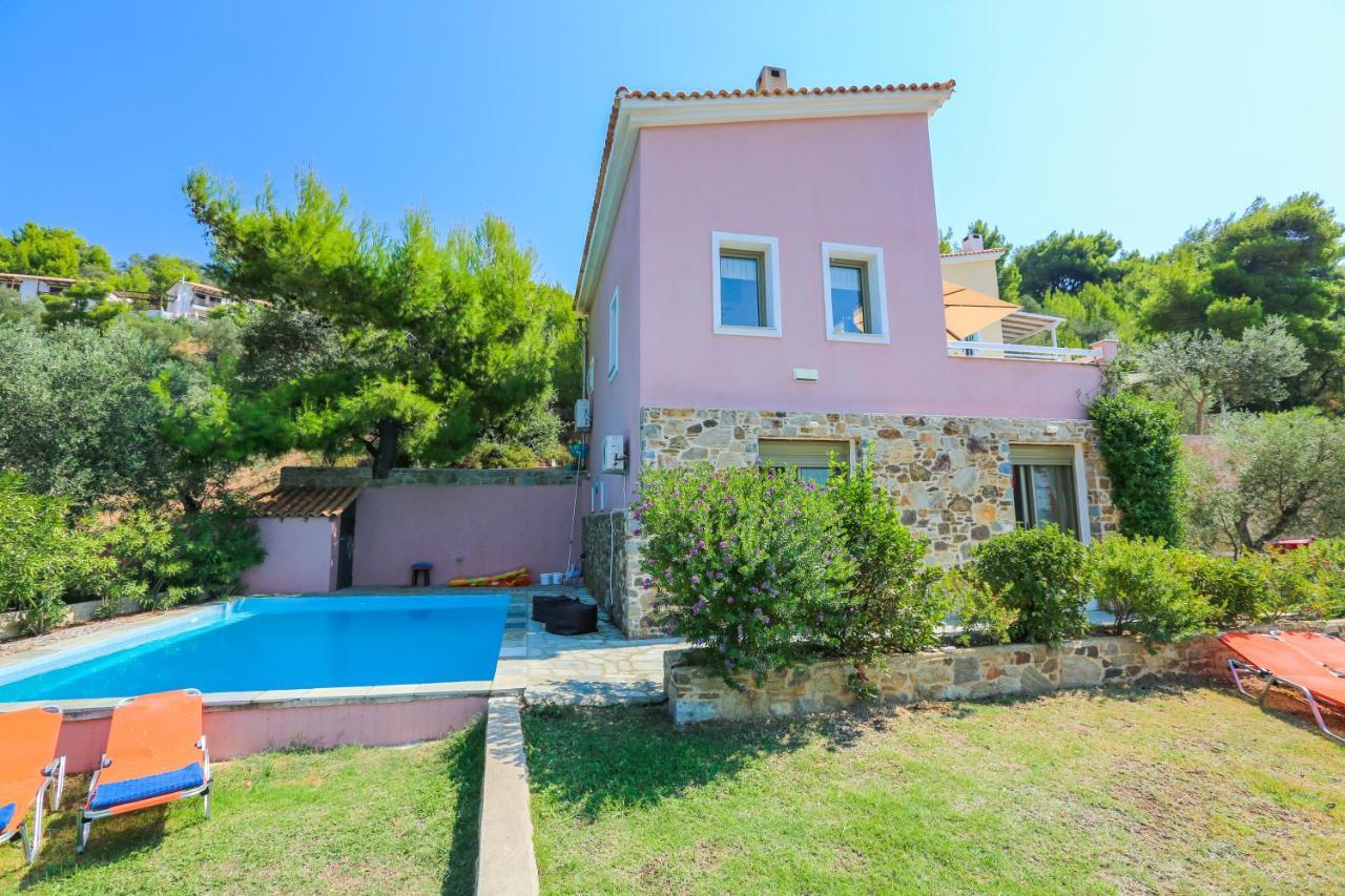 Skiathos Seaview Villa With Pool Punta ภายนอก รูปภาพ