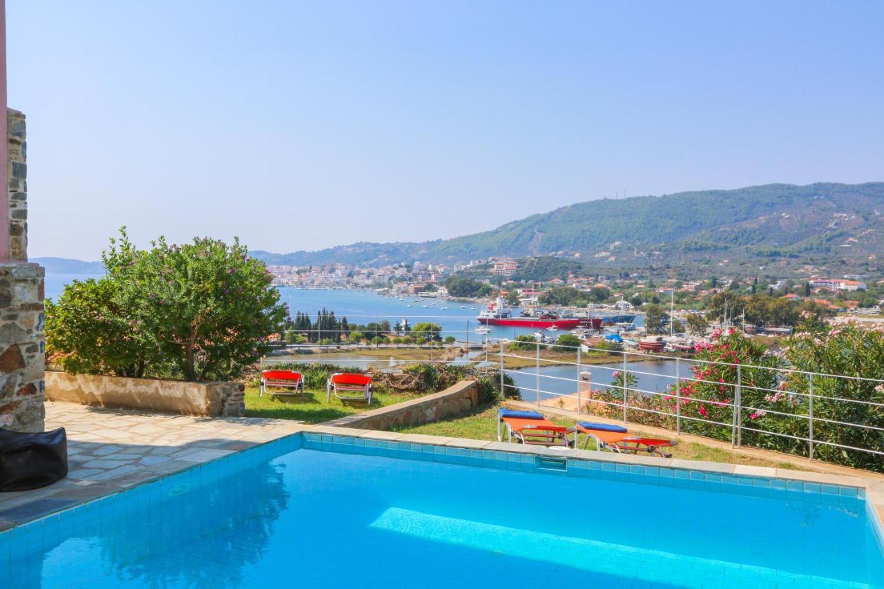 Skiathos Seaview Villa With Pool Punta ภายนอก รูปภาพ