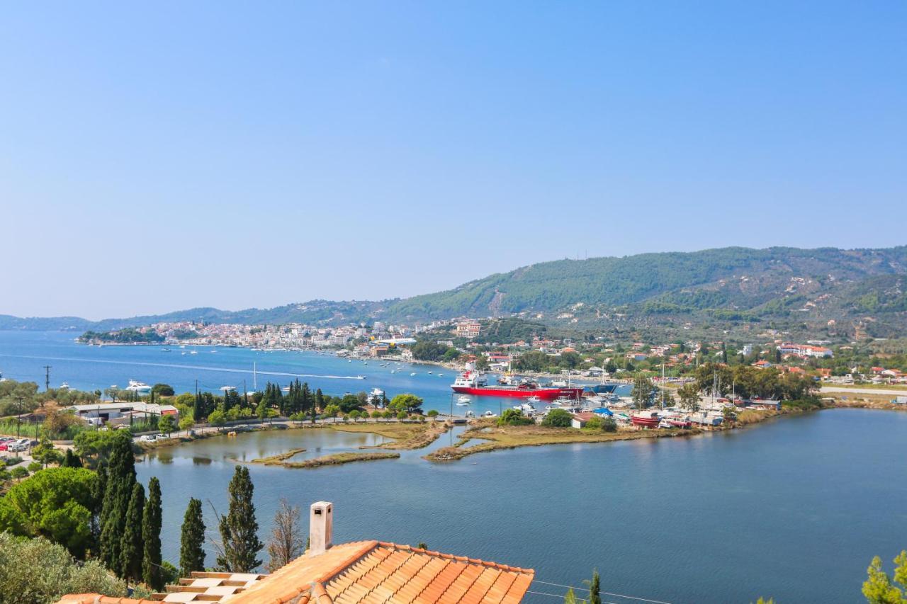 Skiathos Seaview Villa With Pool Punta ภายนอก รูปภาพ