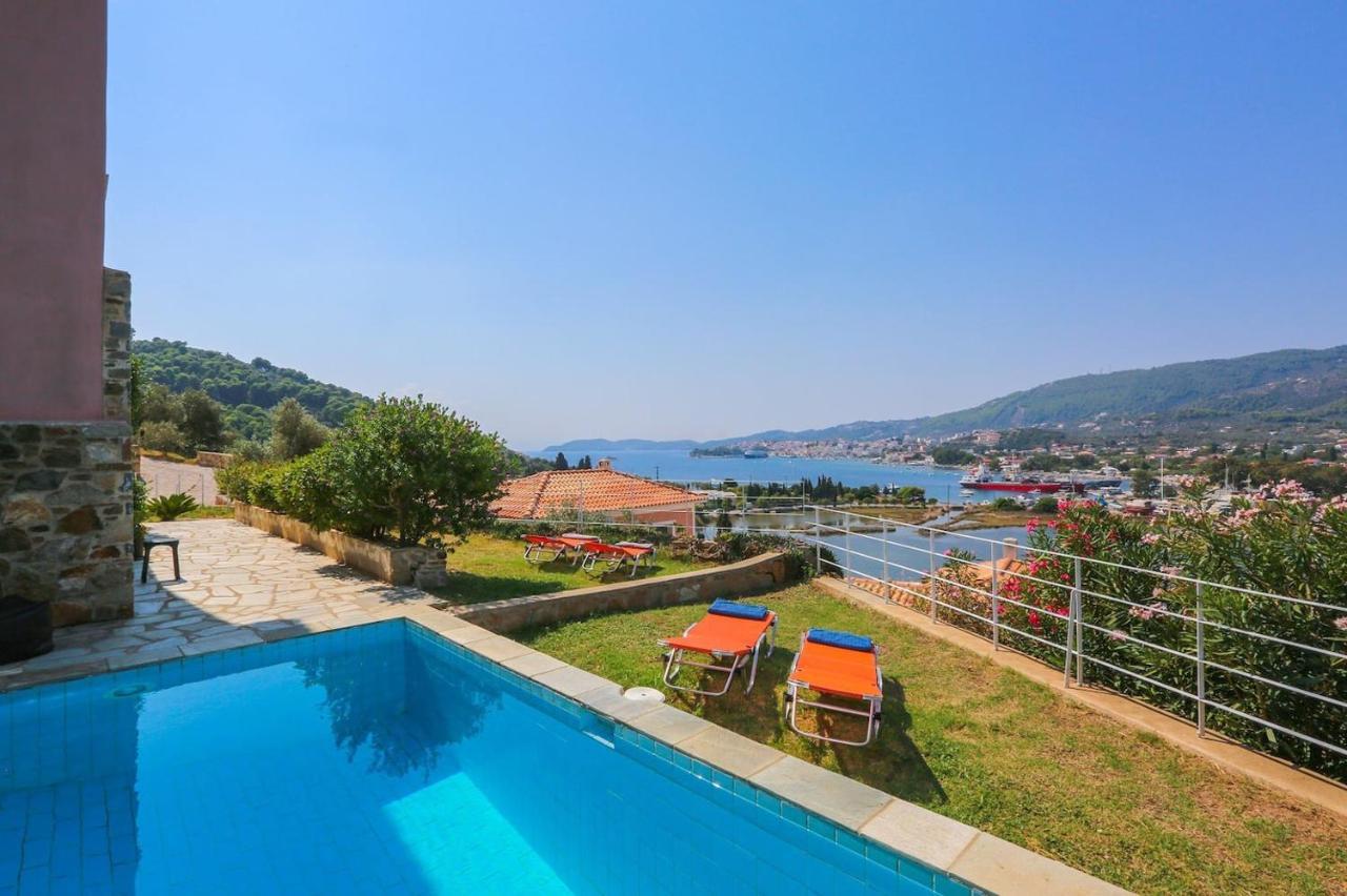 Skiathos Seaview Villa With Pool Punta ภายนอก รูปภาพ