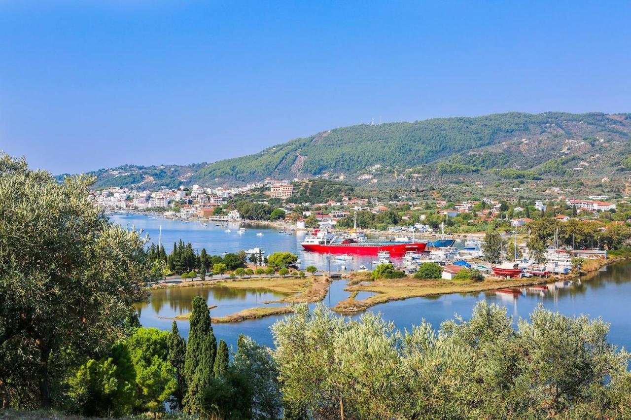 Skiathos Seaview Villa With Pool Punta ภายนอก รูปภาพ